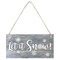 Great Papers! Holiday Wood Signs with Twine Rope, Merry Christmas, Happy Holidays, Let it Snow, 4" x 12", 3 Pack